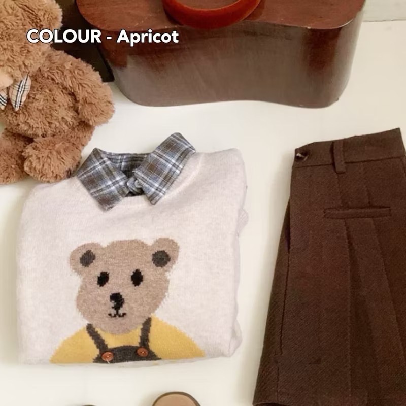 𝐒𝐈𝐌𝐏𝐋𝐘 𝐒𝐓𝐔𝐃𝐈𝐎 ☻ 韓國🇰🇷 korea 可愛小熊針織毛衣3色售-規格圖9