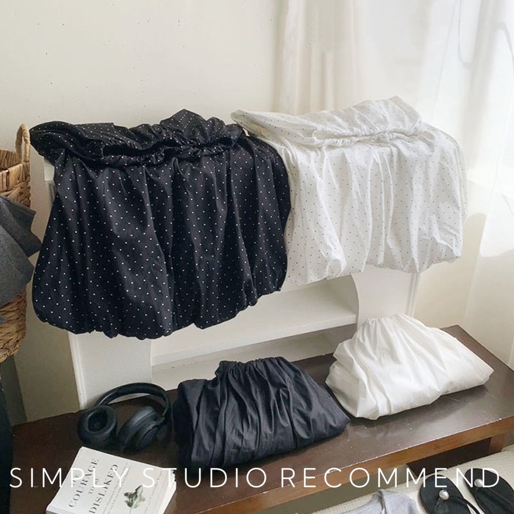 𝐒𝐈𝐌𝐏𝐋𝐘 𝐒𝐓𝐔𝐃𝐈𝐎 ☻ 韓版 初春新款 日系天絲棉波點花苞長裙  4款-細節圖4