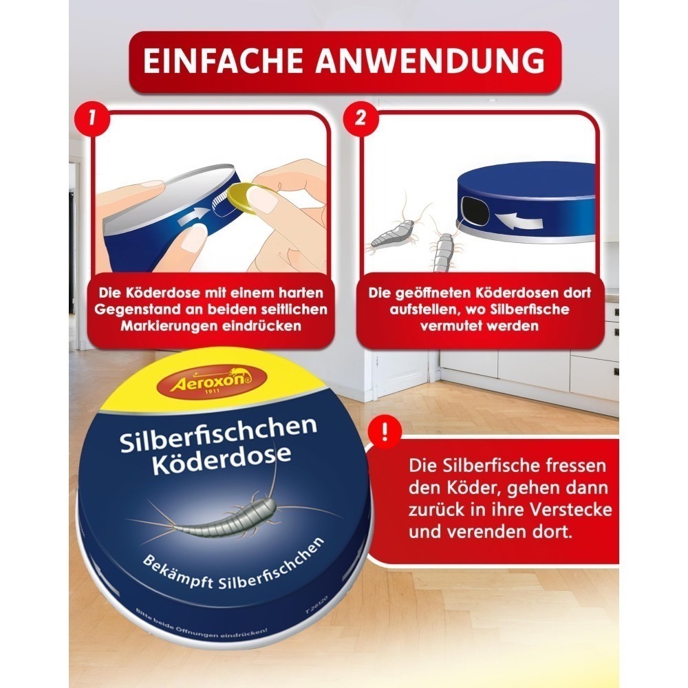 蠹蟲(衣魚蟲)誘餌圓盒(德國製) 1個-Aeroxon【效期:2029/05；開封後3個月】-細節圖2