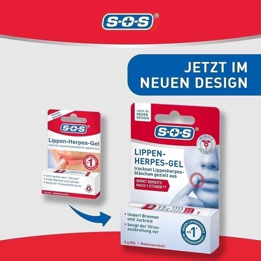 唇皰疹急救凝膠Lippen Herpes Gel(德國製) 5g-SOS【效期:2027/12】-細節圖2