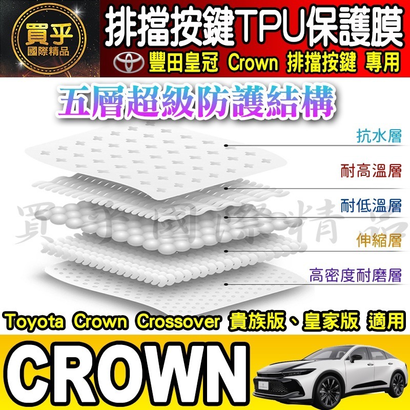 【買一送一】豐田 皇冠 Toyota Crown Crossover 貴族版 皇家版 排檔 TPU保護膜  排檔膜-細節圖8