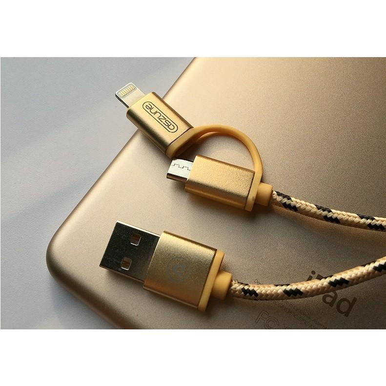蘋果數據線二合一 兩用 安卓 多功能二合一充電線 iPhone android micro USB apple-細節圖9
