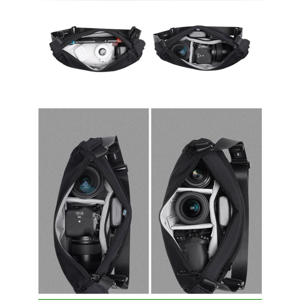 台灣現貨✨Ulanzi優籃HMN1半月攝影斜背包多功能適用富士佳能索尼微單相機男女休閒單肩包戶外拍旅遊數位配件收納包-細節圖5