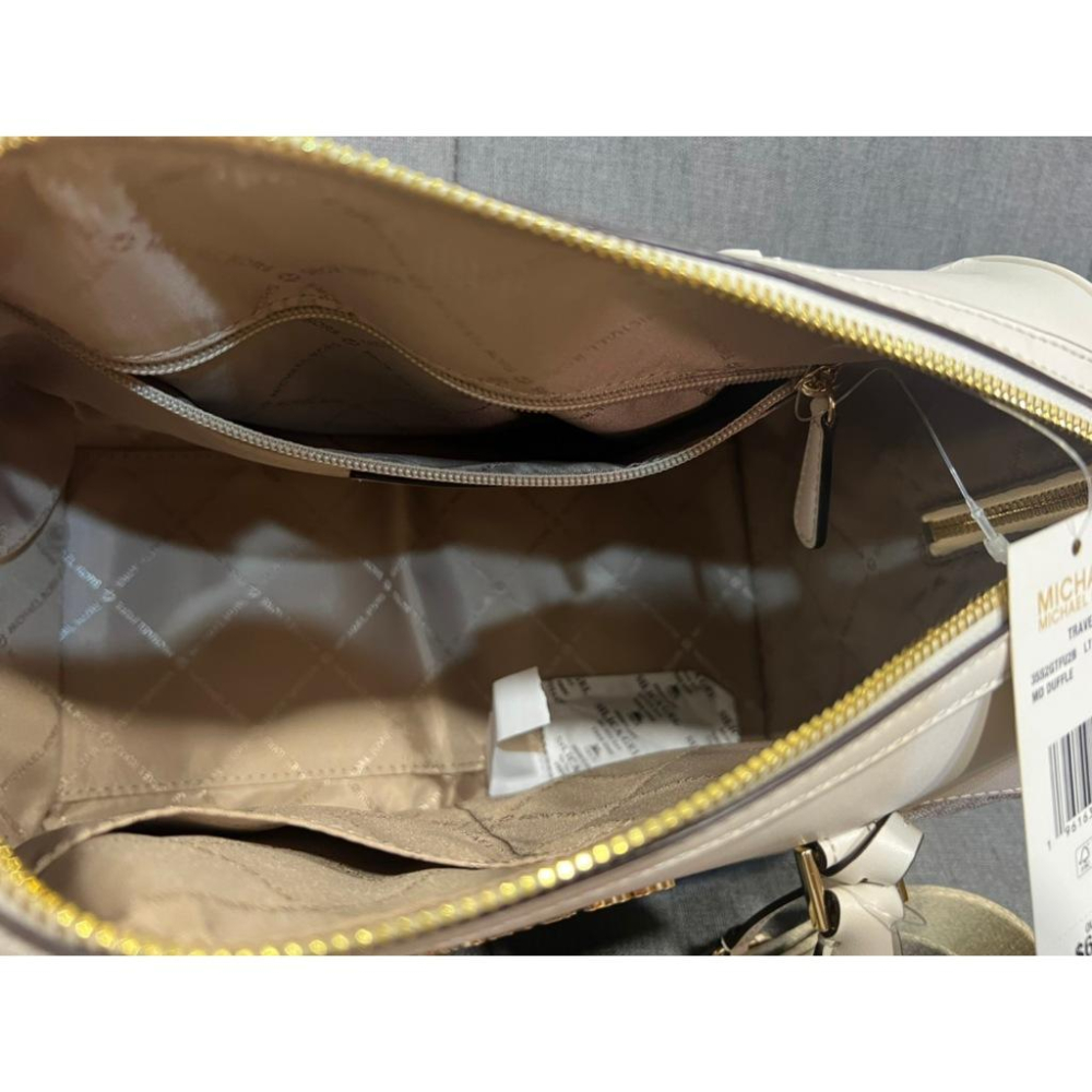 全新 MK 滿版老花 波士頓包 正品 手提 肩背 斜背 寬背帶-細節圖4