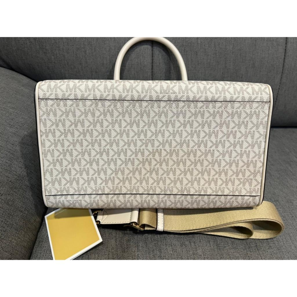 全新 MK 滿版老花 波士頓包 正品 手提 肩背 斜背 寬背帶-細節圖6