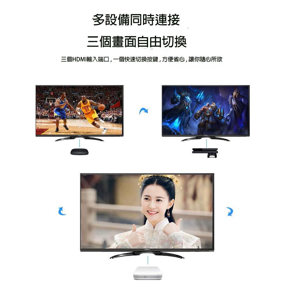 HDMI分配器三進一出切換器電腦高清接頭音訊3進1出4K-細節圖6