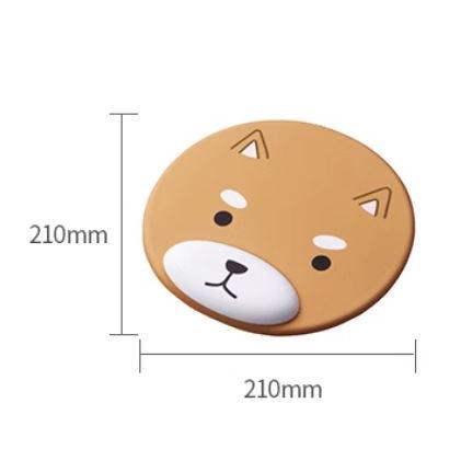 elecom 日本矽膠 護腕 滑鼠墊 可愛 笑臉腕托桌墊 企鵝 貓咪 柴犬 造型滑鼠墊 腕墊-細節圖7