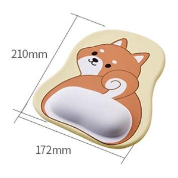 elecom 日本矽膠 護腕 滑鼠墊 可愛 笑臉腕托桌墊 企鵝 貓咪 柴犬 造型滑鼠墊 腕墊-細節圖8