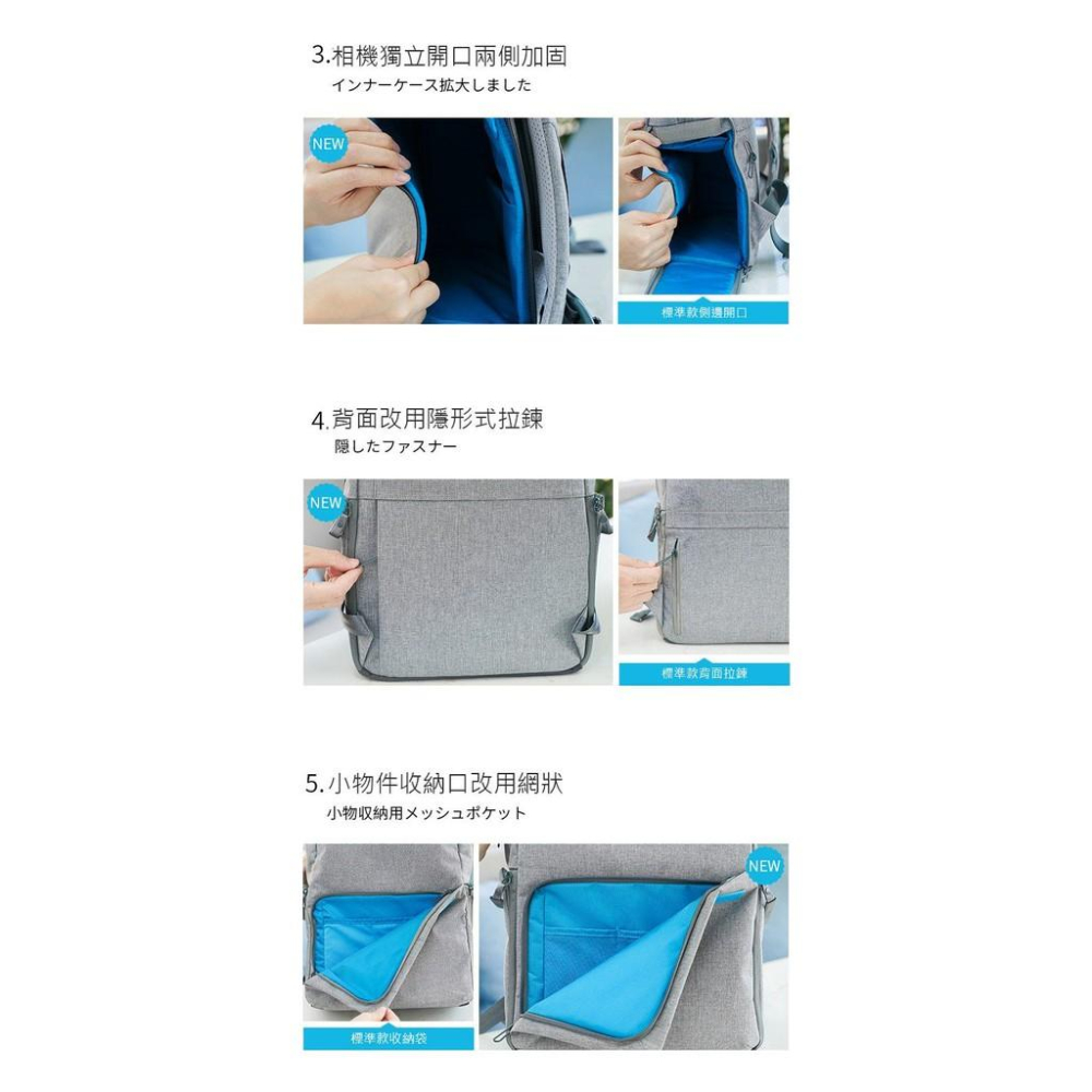 ELECOM 帆布多功能後背包 S041 S043 系列 黑 粉紅色 DGB-S041BK 攝影 收納包 相機後背包-細節圖3