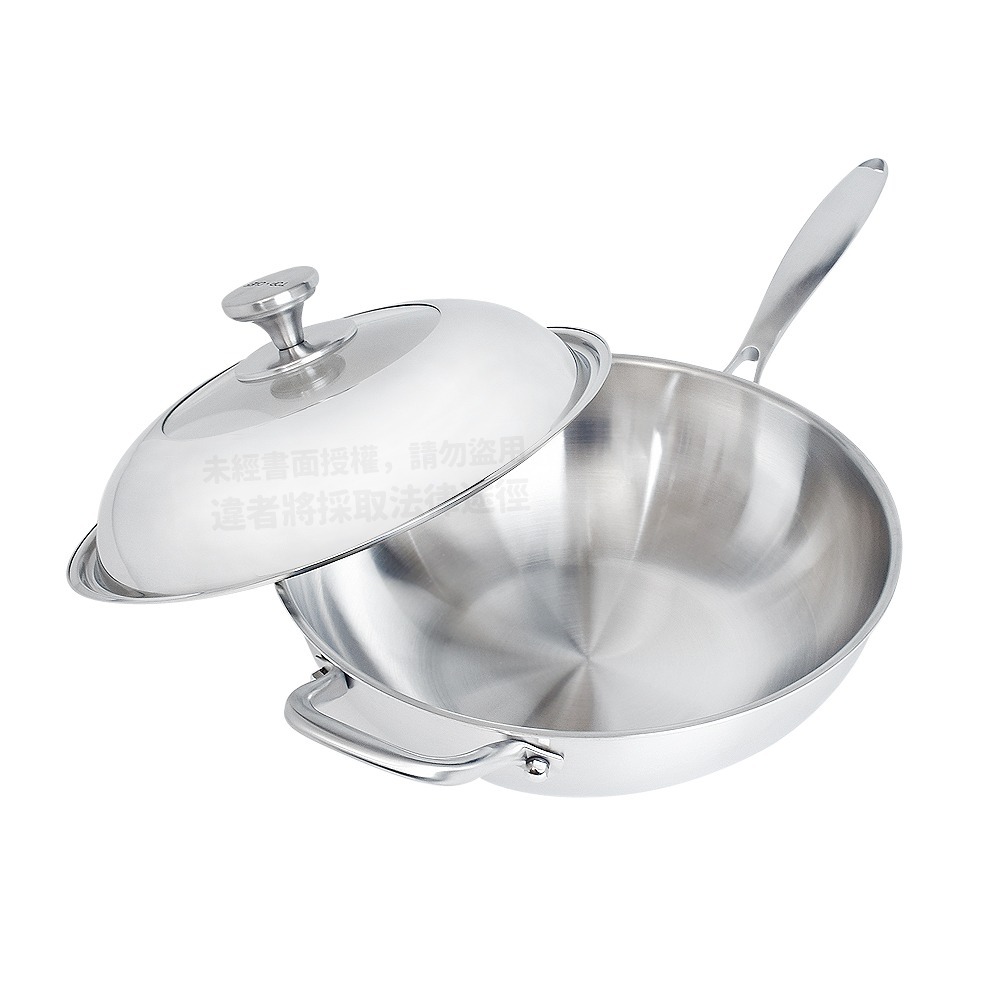 TOP-CHEF 頂尖廚師 40公分 IH爐鍋｜頂級白晶316不鏽鋼深型炒鍋｜無塗層鍋｜316不鏽鋼鍋｜不鏽鋼炒鍋-規格圖8