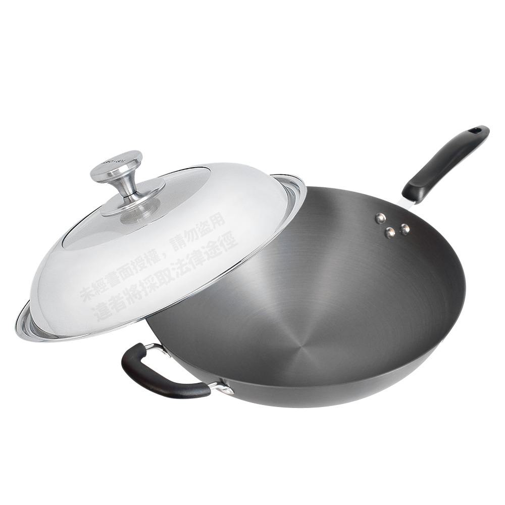 TOP-CHEF 頂尖廚師 38公分 鈦廚頂級陽極深型炒鍋｜無塗層炒鍋｜陽極鍋｜炒菜鍋｜陽極炒鍋-規格圖8