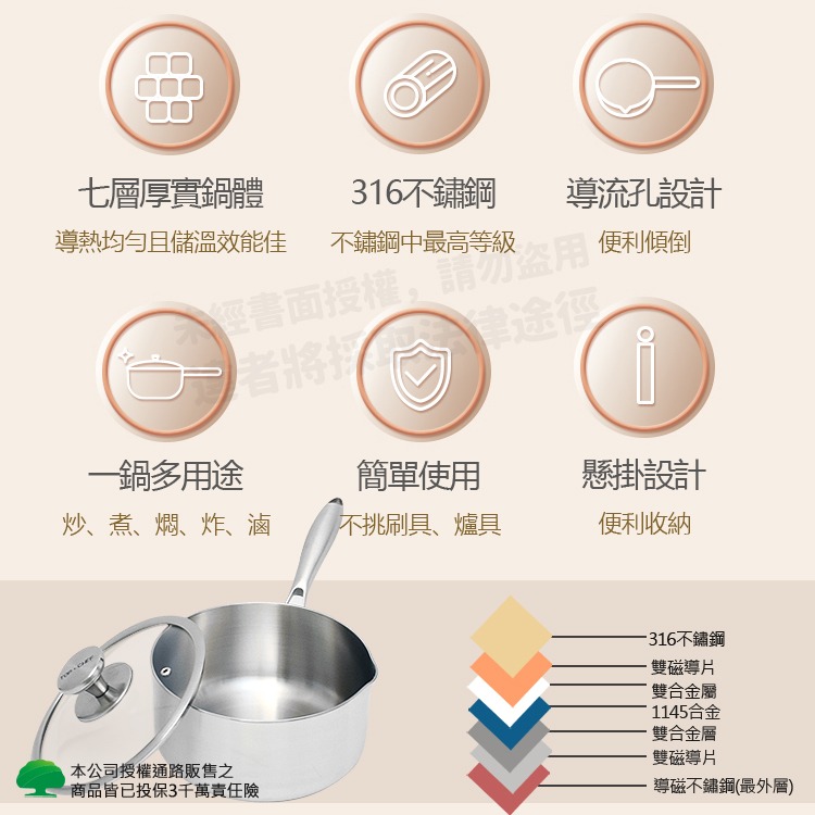 TOP-CHEF 頂尖廚師 20公分 IH爐鍋｜頂級白晶316不鏽鋼圓藝深型油炸鍋｜無塗層鍋｜316不鏽鋼鍋-細節圖4