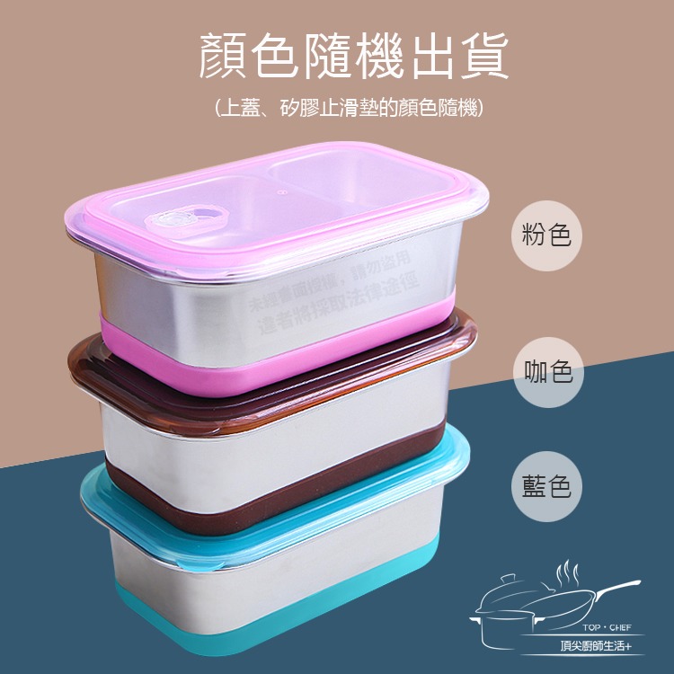 TOP-CHEF 頂尖廚師  透明款｜304不鏽鋼雙層分隔密封便當盒｜不鏽鋼便當盒｜防漏便當盒-細節圖5
