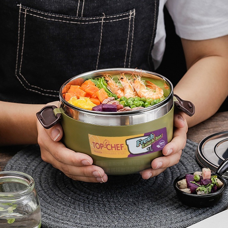 TOP-CHEF 頂尖廚師 304不鏽鋼馬卡龍雙層隔熱便當盒｜不鏽鋼便當盒｜雙層便當盒-細節圖5