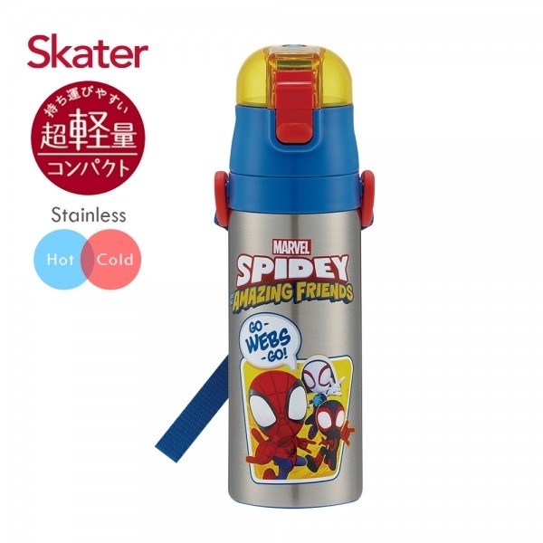 skater 470ml 不鏽鋼直飲保溫水壺｜蜘蛛人保溫瓶｜蜘蛛人水壺｜SDC4｜兒童水壺-規格圖7