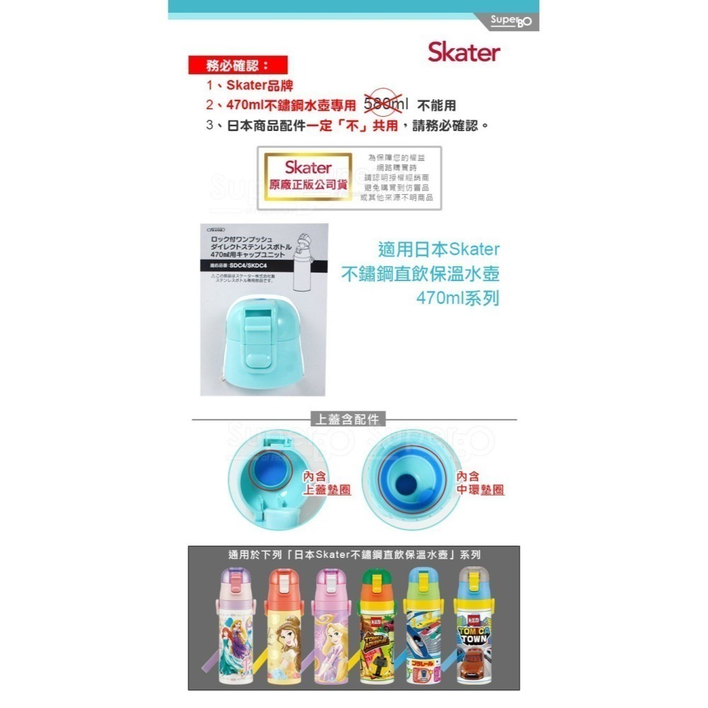 Skater 直飲上蓋組｜不鏽鋼水壺｜SKP3｜SKCP3｜SKDC3｜SDC4｜SKDC4｜替換墊圈-細節圖6