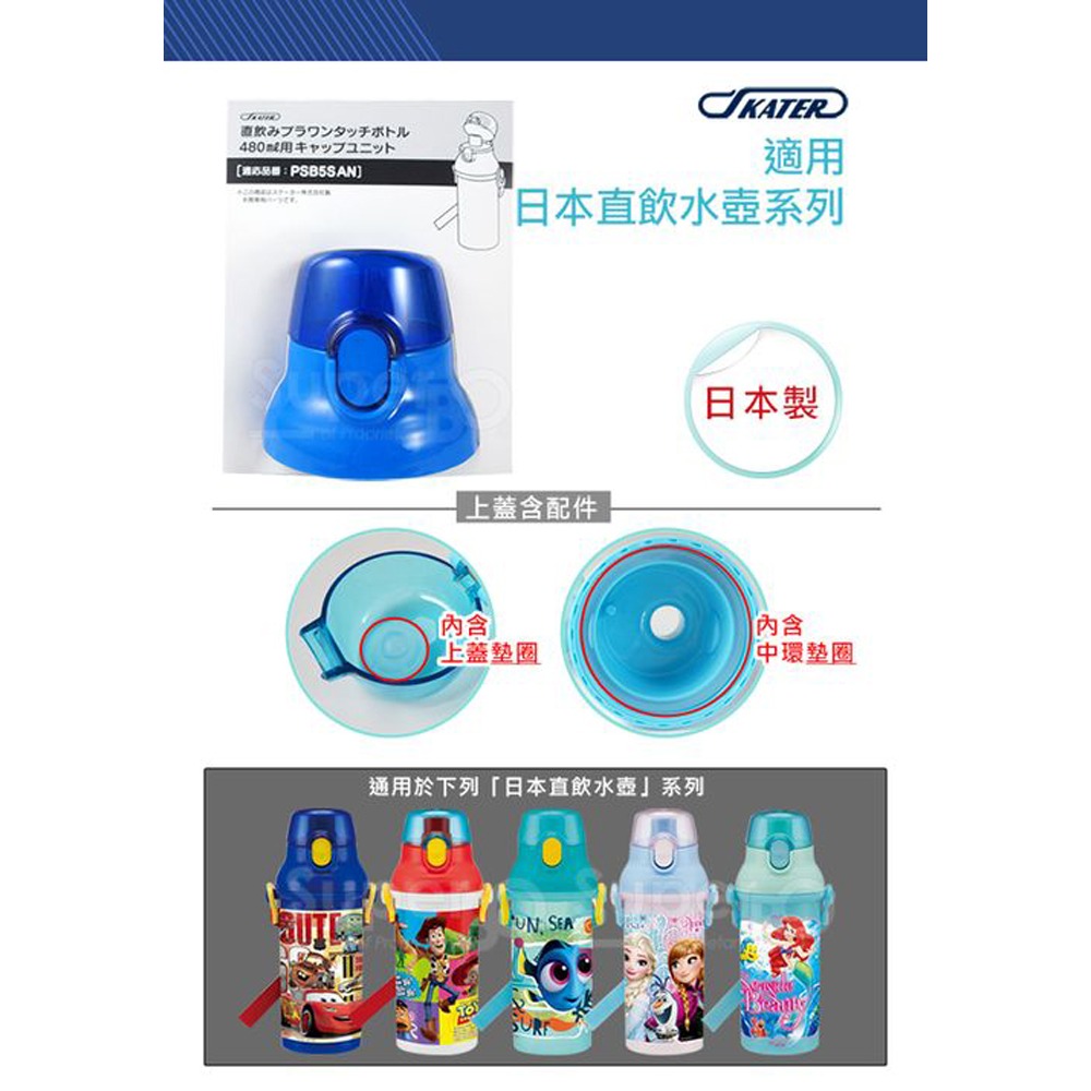 Skater 直飲上蓋組｜銀離子水壺｜PSB5PAG｜PSB5SANAG｜直飲墊圈｜水壺配件-細節圖3