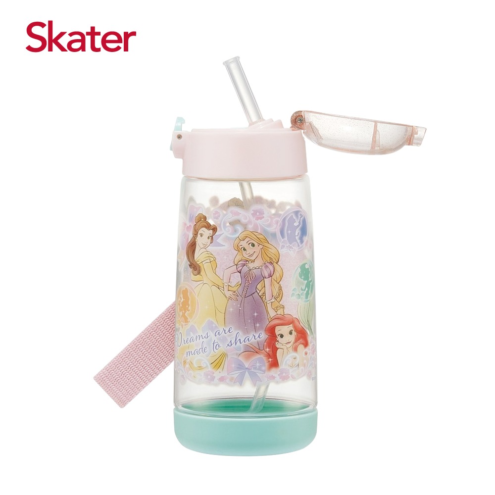 Skater 480ml PET吸管水壺｜迪士尼公主水壺｜公主水壺｜PDSH5｜透明水壺｜吸管水壺-規格圖3