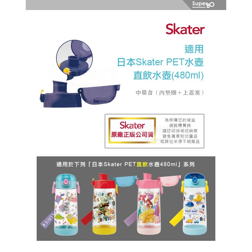 Skater｜PDSH5｜透明水壺｜直飲上蓋組｜吸管上蓋組｜PET水壺上蓋｜替換墊圈｜防漏墊圈｜替換吸管組-細節圖2
