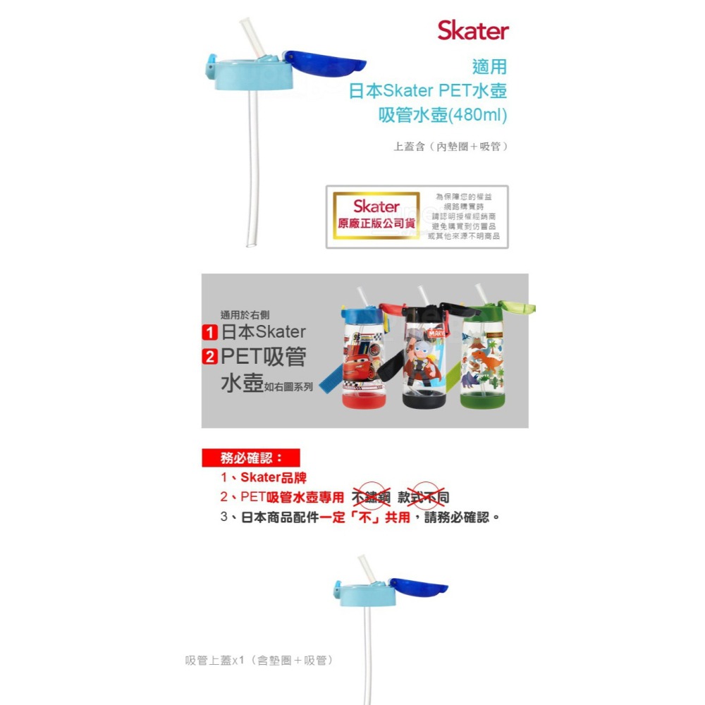 Skater｜PDSH5｜透明水壺｜直飲上蓋組｜吸管上蓋組｜PET水壺上蓋｜替換墊圈｜防漏墊圈｜替換吸管組-細節圖6