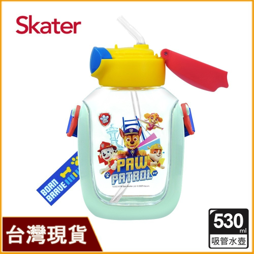 Skater 530ml 6DX吸管水壺｜汪汪隊立大功水壺｜汪汪隊水壺｜透明吸管水壺｜兒童水壺