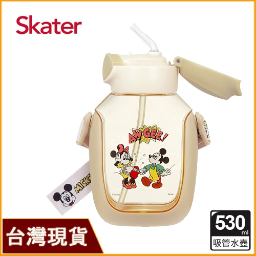 Skater 530ml 6DX吸管水壺｜米奇水壺｜迪士尼水壺｜透明吸管水壺｜兒童水壺