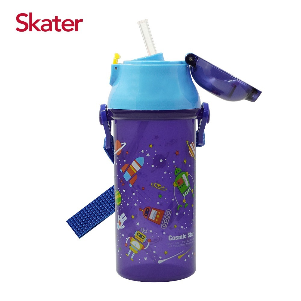 Skater 日本水壺 480ml 銀離子吸管水壺｜太空宇宙｜PSB5PAG｜機器人水壺｜吸管水壺｜兒童水壺-規格圖4