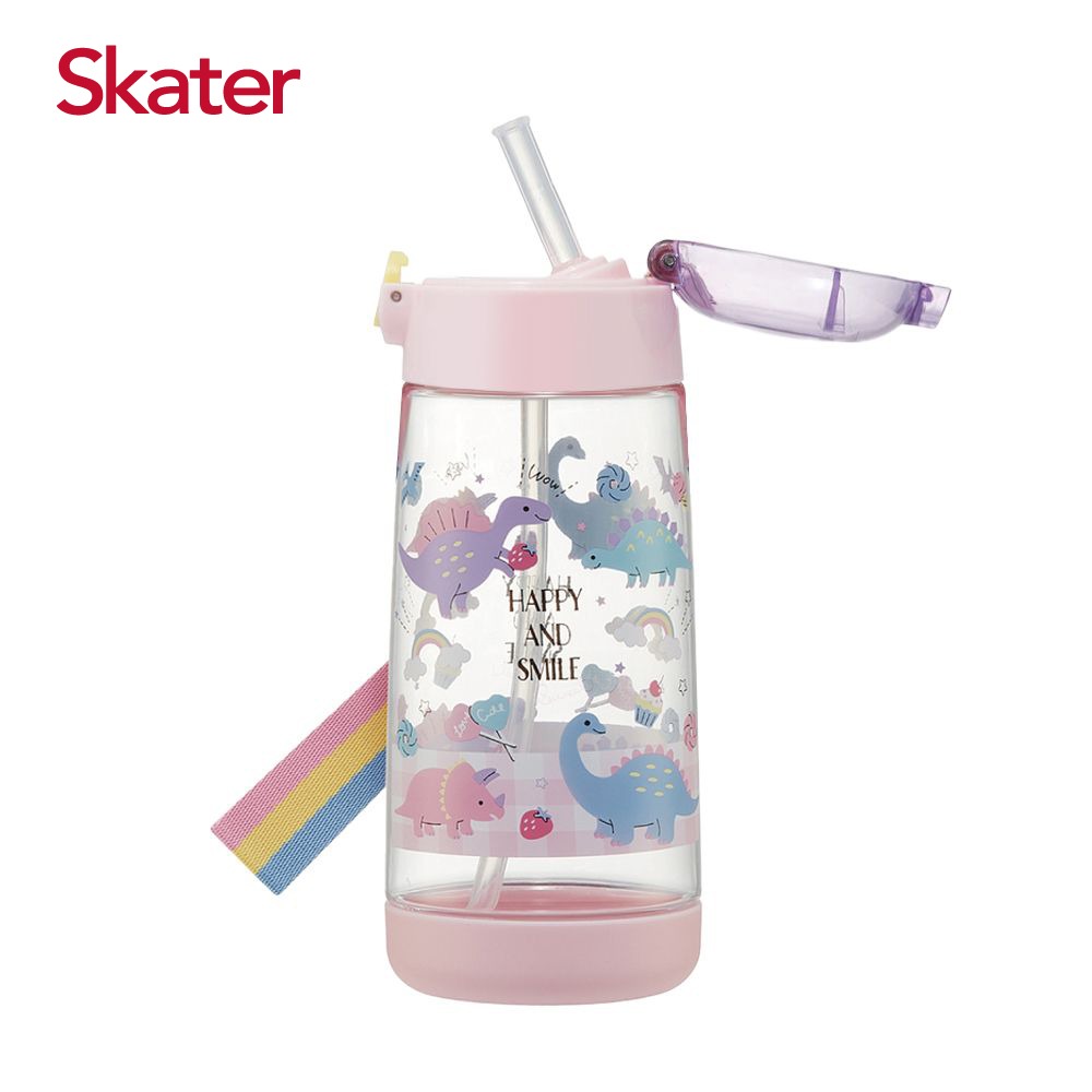 Skater 480ml PET吸管水壺｜恐龍水壺｜PDSH5｜透明水壺｜吸管水壺-規格圖5