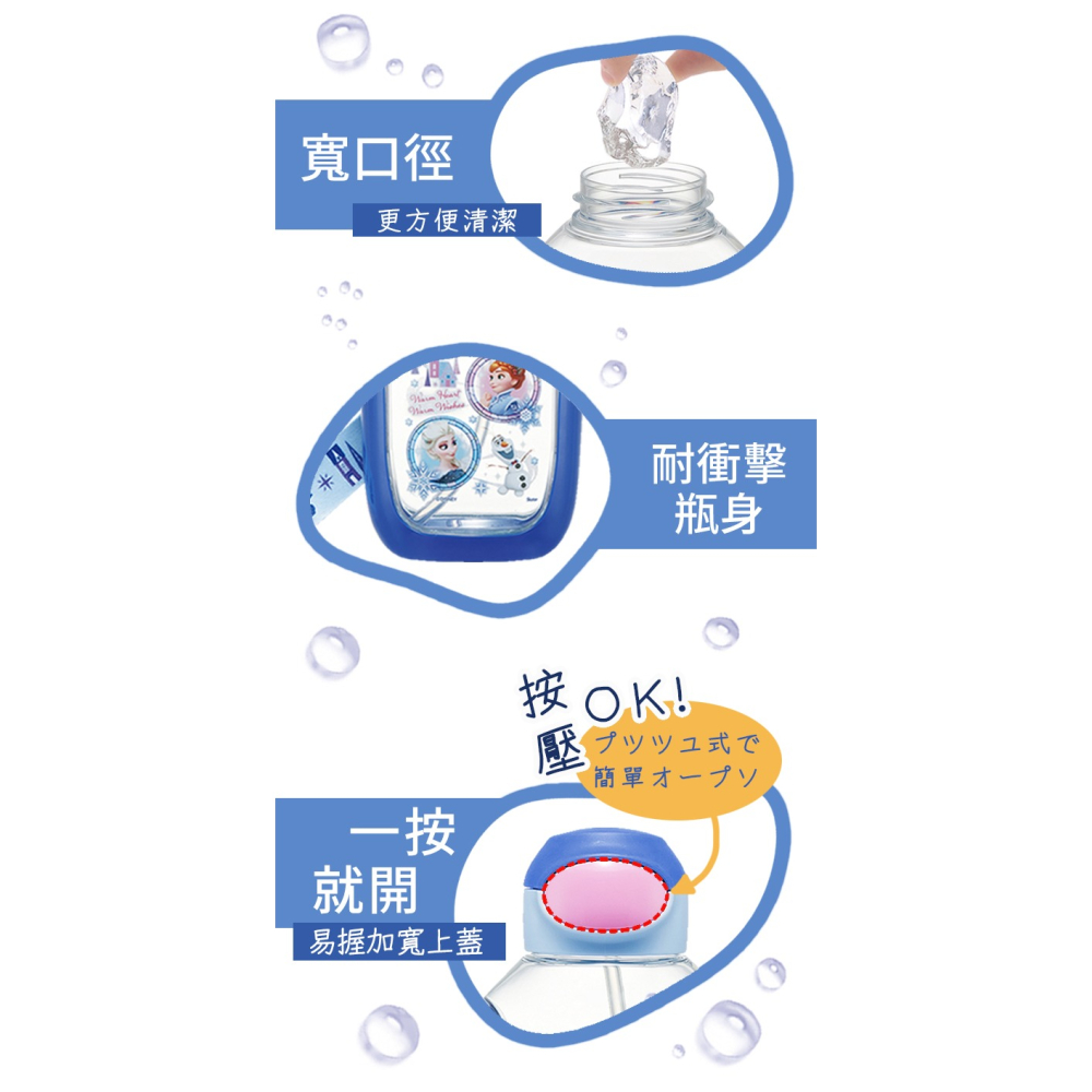 Skater 530ml 6DX吸管水壺｜冰雪奇緣水壺｜PDSH6DX｜透明水壺｜吸管水壺｜透明吸管水壺-細節圖3