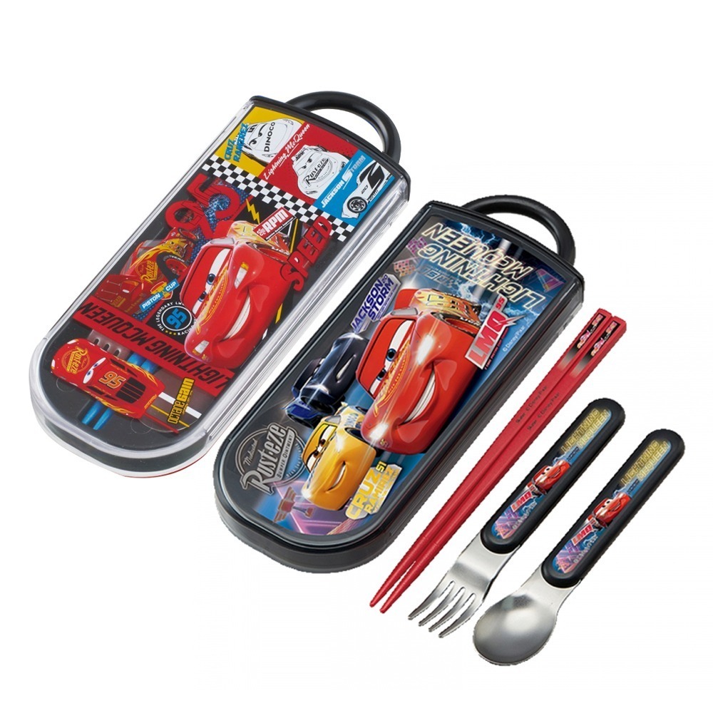 Skater 日本製兒童餐具｜銀離子三件餐具組｜閃電麥坤餐具｜閃電麥坤湯匙｜閃電麥坤叉子｜閃電麥坤筷子-細節圖2