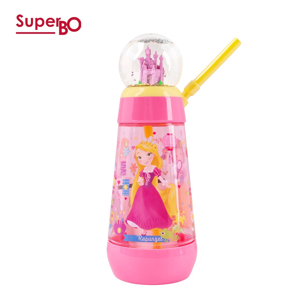 SuperBO 325ml 水晶球水壺｜迪士尼公主水壺｜公主水壺｜迪士尼吸管水壺｜迪士尼公主吸管水壺-規格圖4