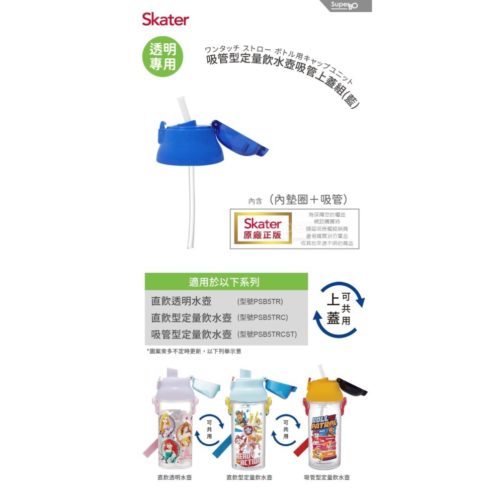 Skater 吸管上蓋組｜透明水壺｜定量透明水壺｜PSB5TR｜PSB5TRC｜PSB5TRCST｜替換吸管組-細節圖3