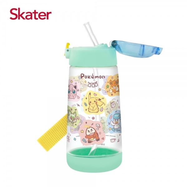 Skater 480ml PET吸管水壺｜寶可夢水壺｜皮卡丘水壺｜PDSH5｜透明水壺｜吸管水壺-規格圖3