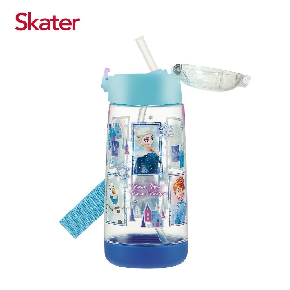 Skater 480ml PET吸管水壺｜冰雪奇緣水壺｜PDSH5｜透明水壺｜吸管水壺-規格圖3