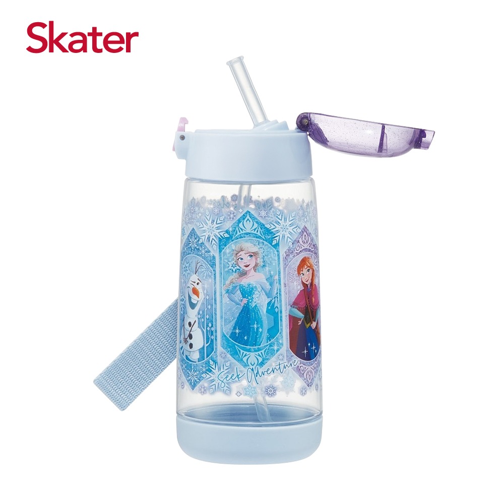 Skater 480ml PET吸管水壺｜冰雪奇緣水壺｜PDSH5｜透明水壺｜吸管水壺-規格圖3