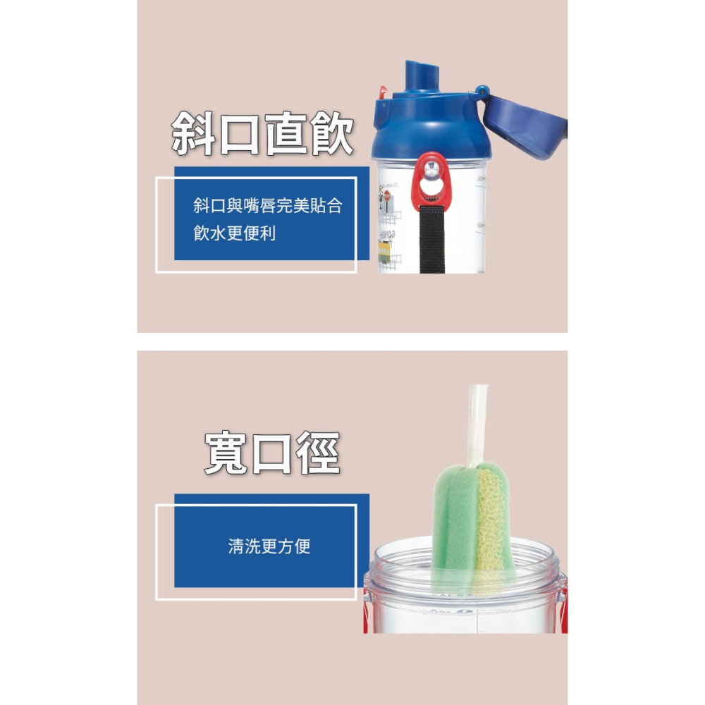 Skater 日本水壺 480ml 定量直飲水壺｜鐵道火車水壺｜PSB5TR｜透明水壺｜直飲水壺｜兒童水壺-細節圖4