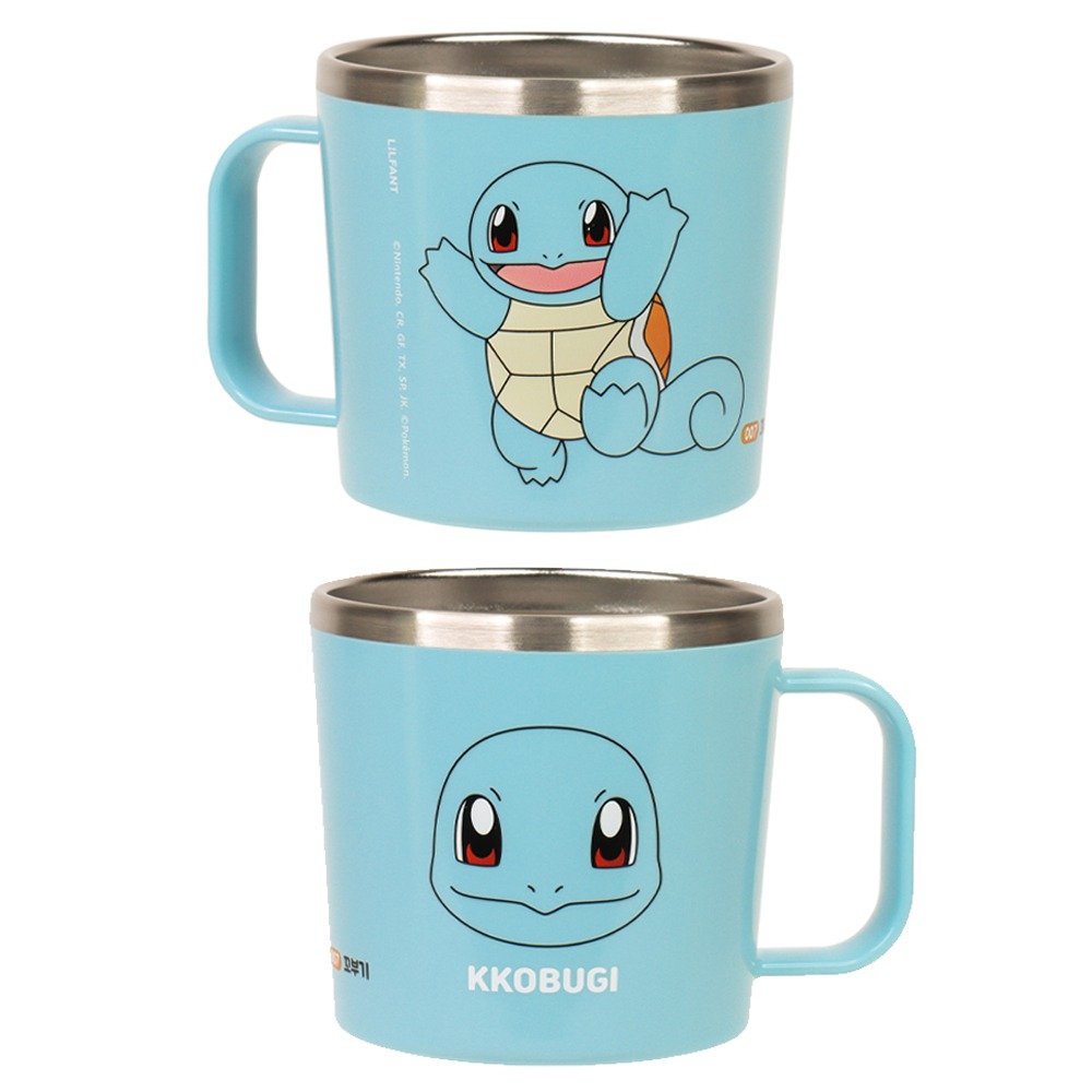 LILFANT 韓國兒童餐具｜不鏽鋼兒童水杯｜傑尼龜水杯｜神奇寶貝杯子｜兒童不鏽鋼杯｜兒童鋼杯｜不鏽鋼杯-規格圖3