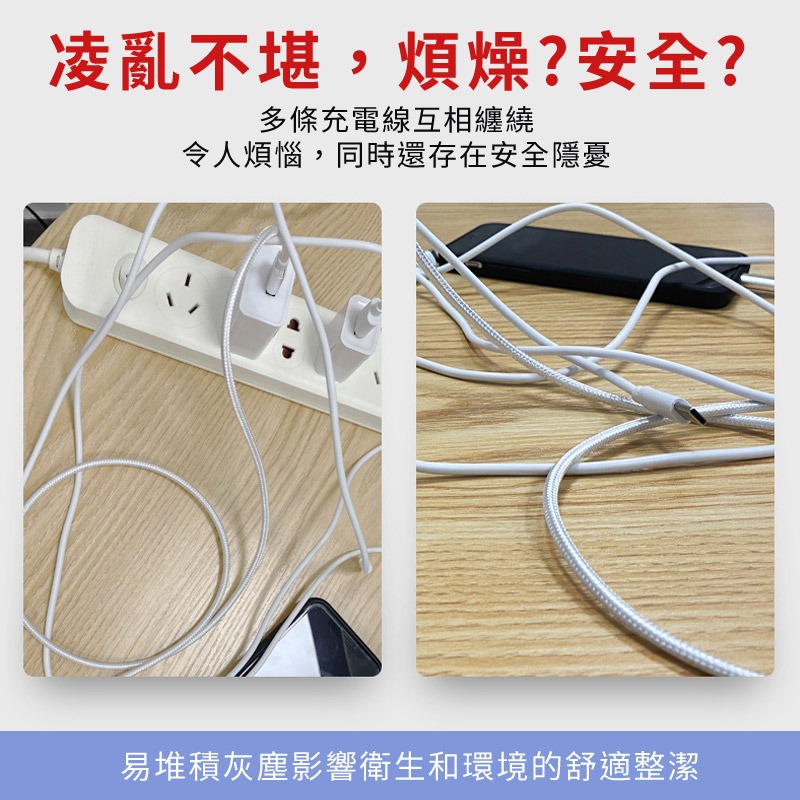 簡約理線器 【4孔 | 5孔】 通用線頭 線材固定器 整線器 電線收納 電線固定 四孔 五孔 桌面集線器 集線器 固線器-細節圖4