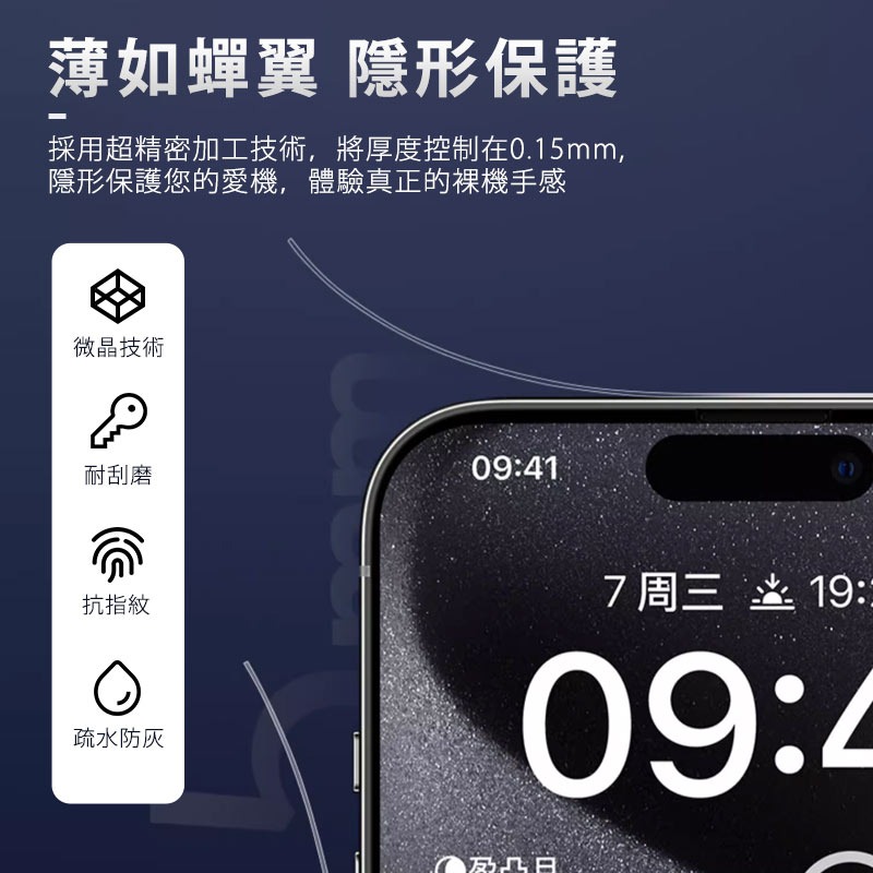 【防指紋邊框膜】 iPhone 15 Pro Max 直邊側邊膜 邊框膜 全包邊 保護貼 防刮花側邊膜iphone15-細節圖3