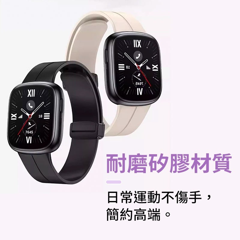 【新款】Apple Watch 磁吸折疊扣矽膠錶帶 適用 40mm 41mm 45mm 44mm 49mm-細節圖5