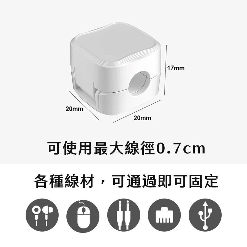 新款 磁吸理線器 充電線固定器 桌面線材收納器 固線器 磁吸扣理線器 集線器-細節圖6