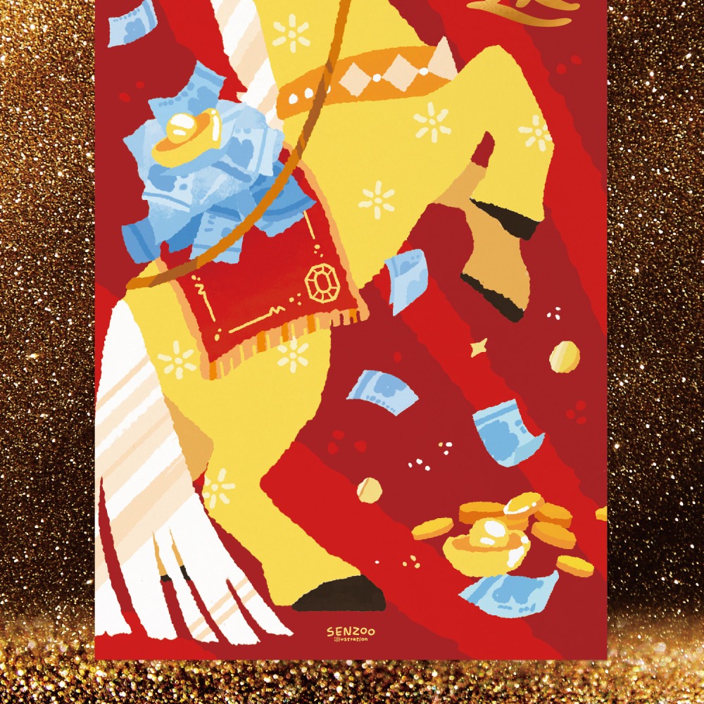 台灣製🔥森蕗插畫🌲2026春聯 金馬錦送 諧音梗馬年春聯文創春聯馬創意春聯不傳統春聯2026馬春聯新年佈置-細節圖3