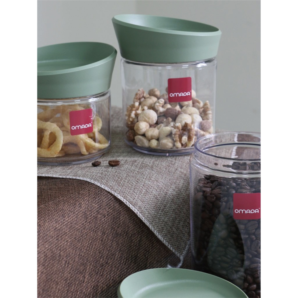 【OMADA】防潮 密封儲物罐禮盒組  墨綠色 0.5L、1.0L(防潮罐、儲物罐、密封罐)-細節圖5