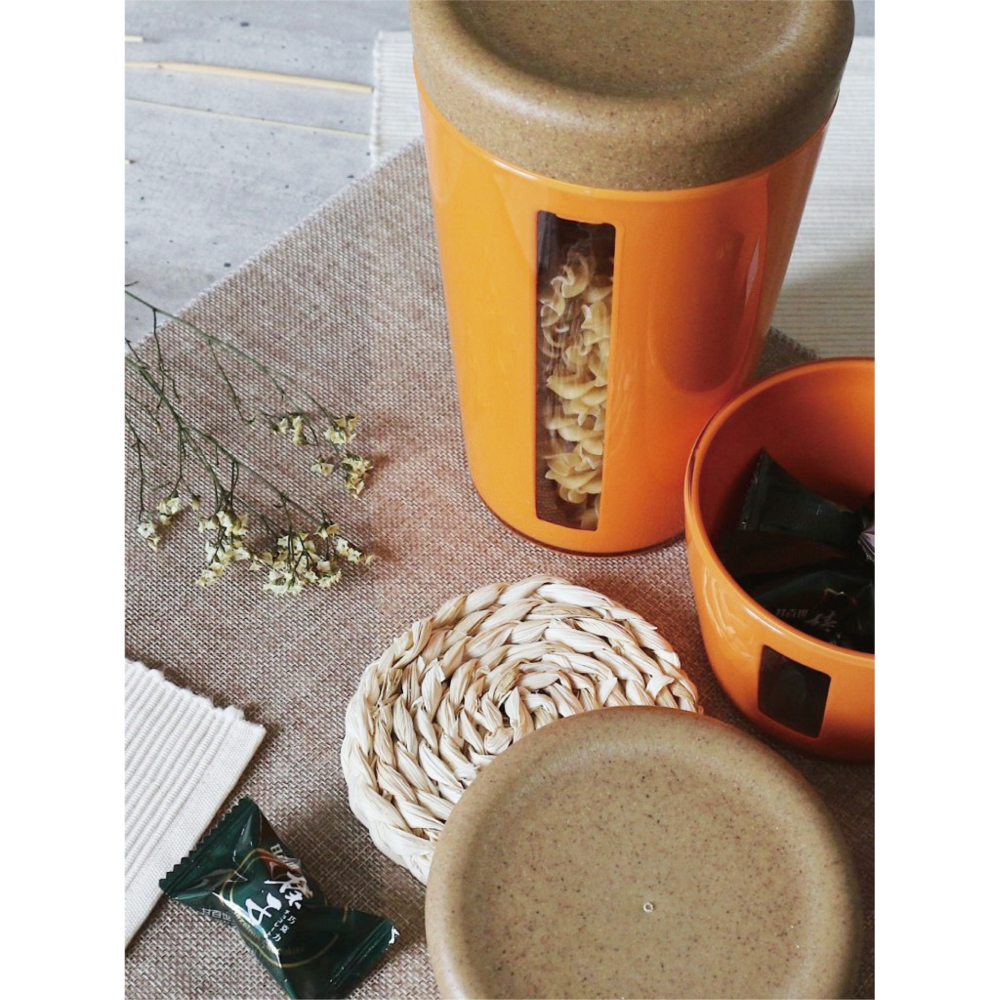 【OMADA】生活密封儲物罐 橘色 1.2L(防潮罐、儲物罐、密封罐)-細節圖3