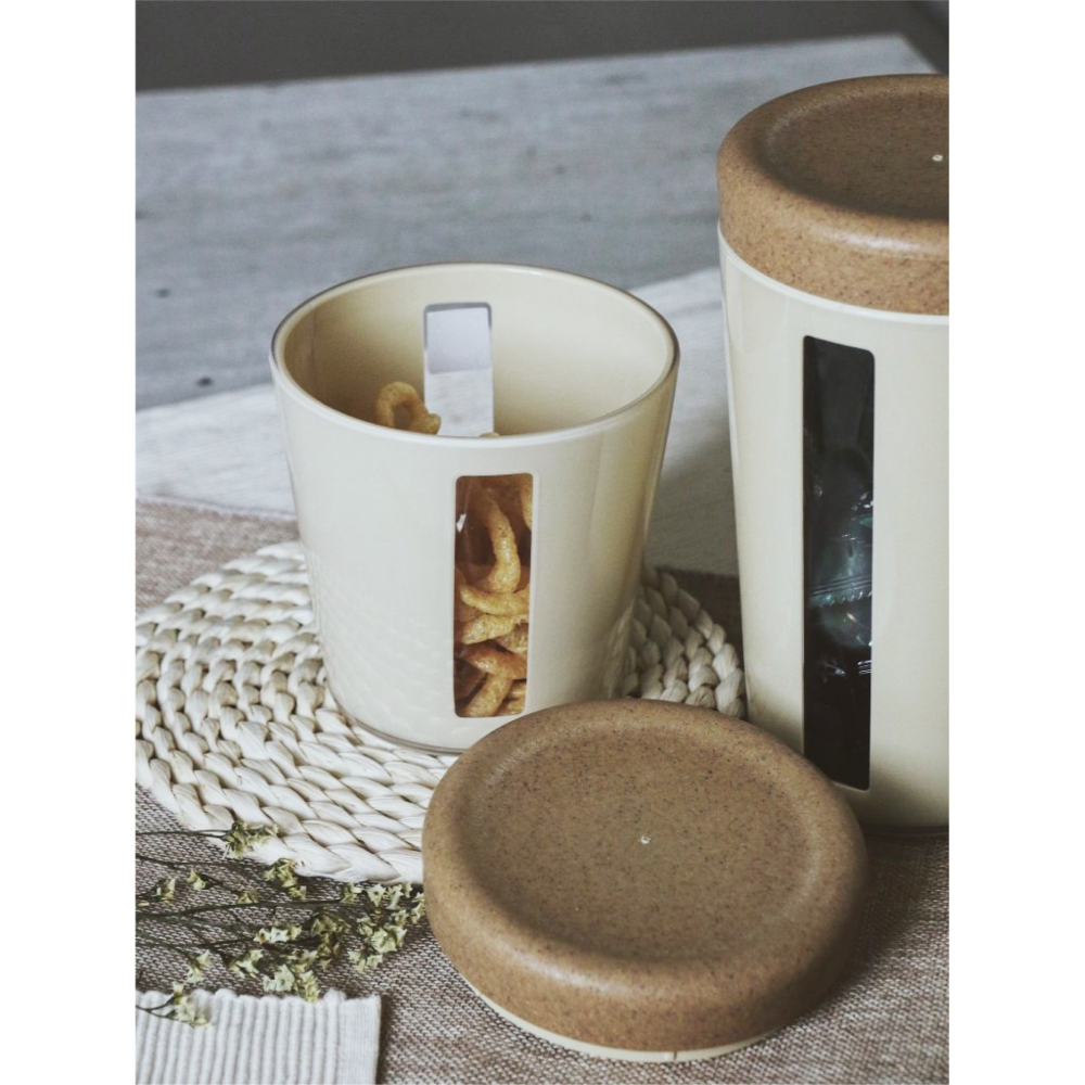 【OMADA】生活密封儲物罐 米白色 0.75L(防潮罐、儲物罐、密封罐)-細節圖3