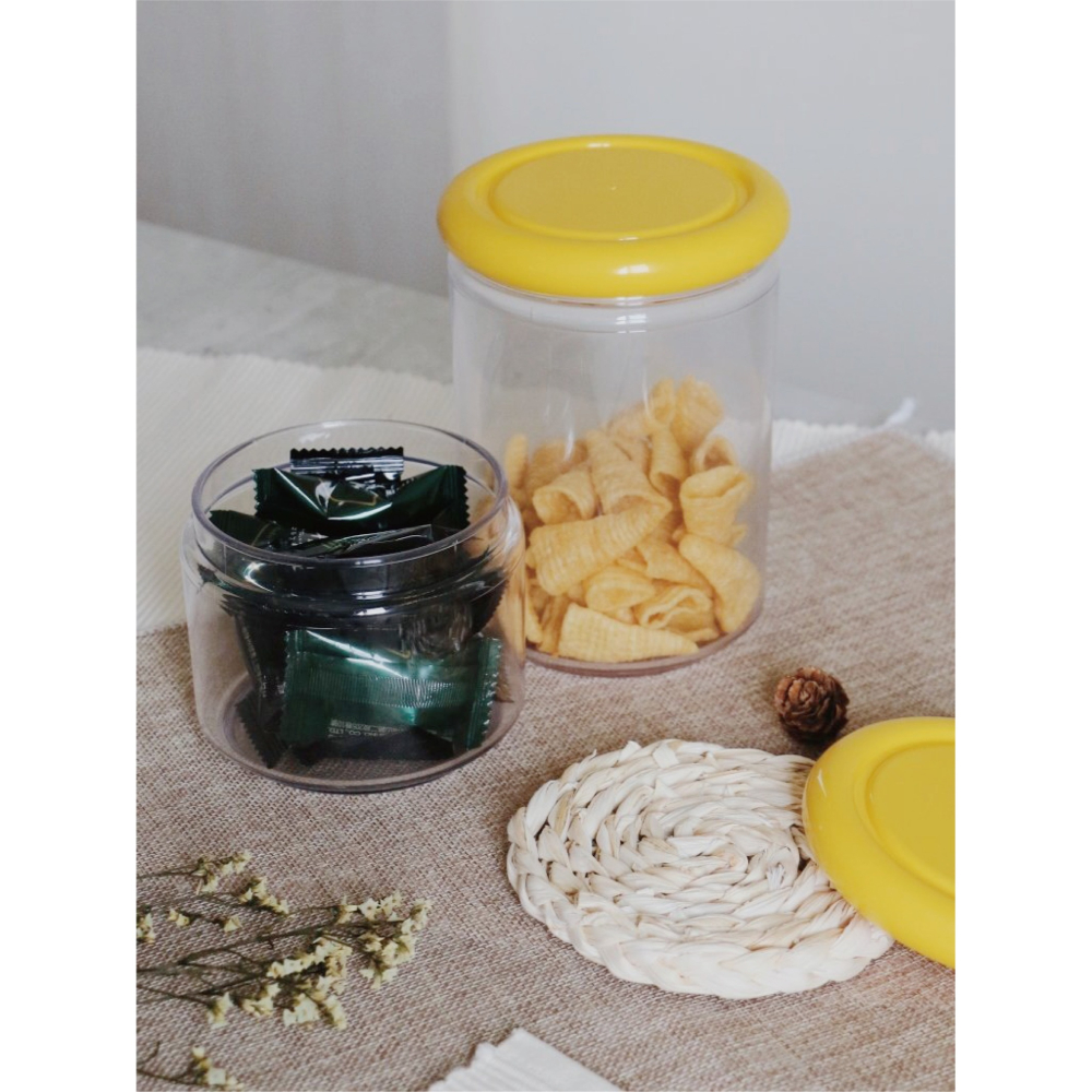 【OMADA】簡約設計密封抗菌儲存罐 黃色 1L(防潮罐、儲物罐、密封罐)-細節圖3
