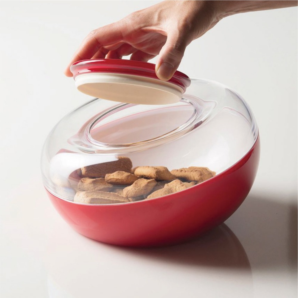 【OMADA】密封餅乾儲存罐 紅色(無塑化劑、無雙酚A、不含重金屬、不含有害物質、低污染)-細節圖3