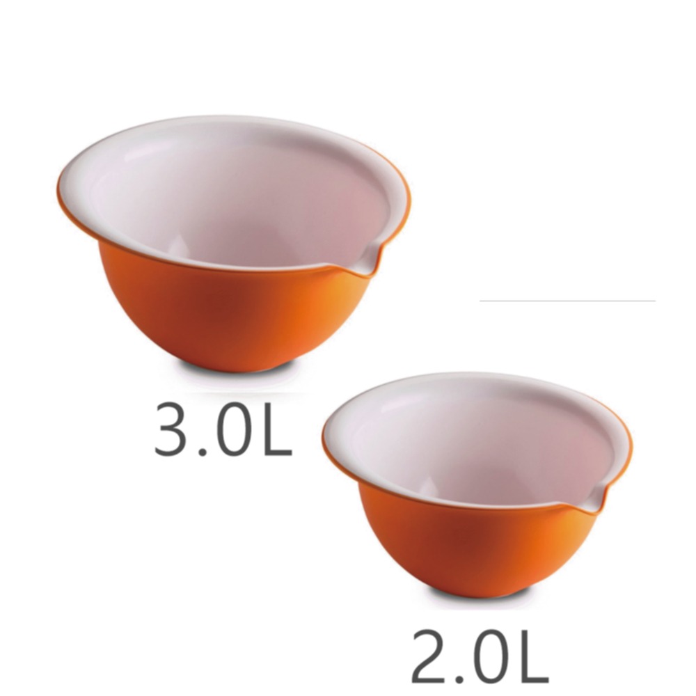 【OMADA】烘培甜點抗菌攪拌碗 橘色 2.0L(Microban抗菌技術、易於收納優化空間、攪拌碗、甜點攪拌碗)-細節圖8