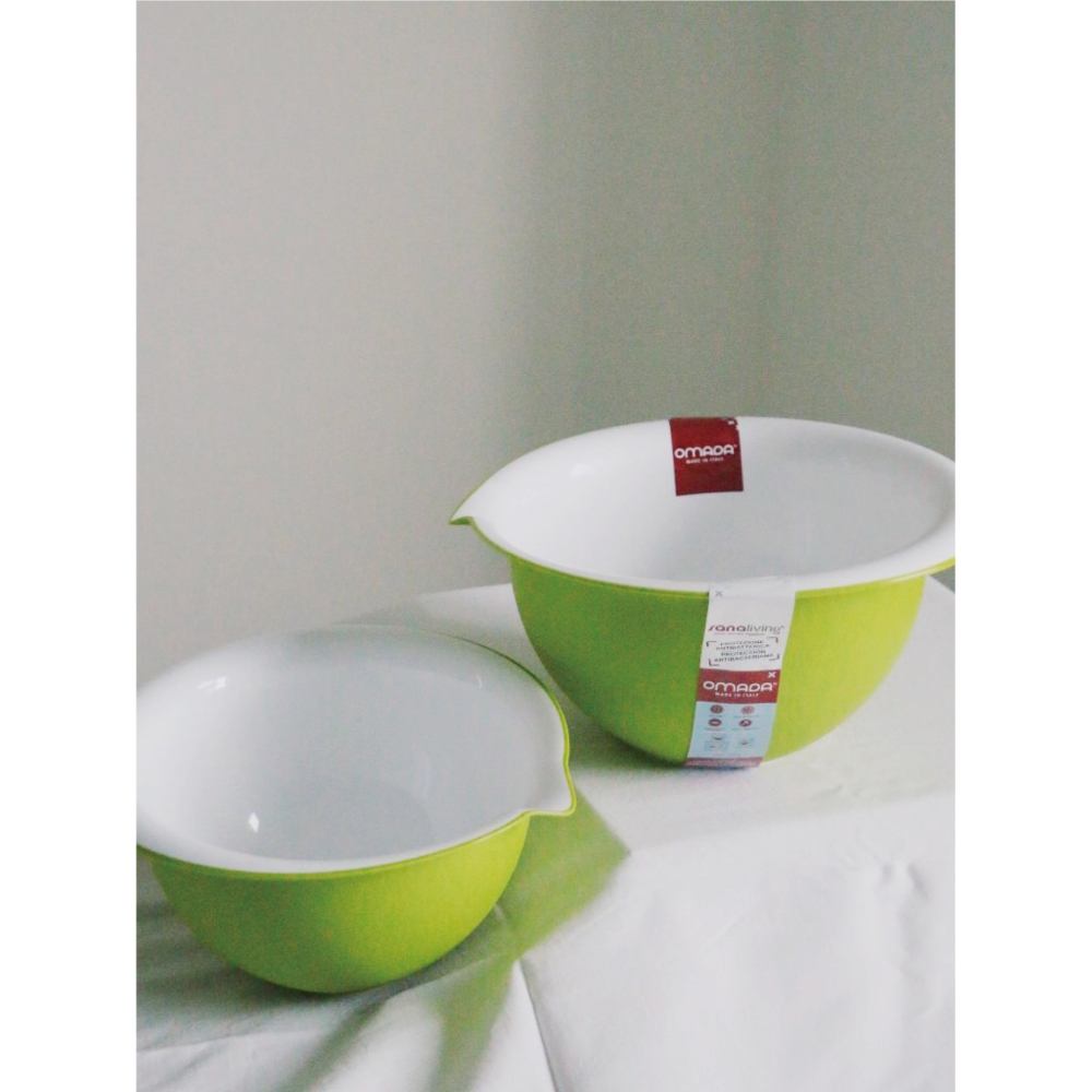 【OMADA】烘培甜點抗菌攪拌碗 綠色 3.0L(Microban抗菌技術、易於收納優化空間、攪拌碗、甜點攪拌碗)-細節圖5