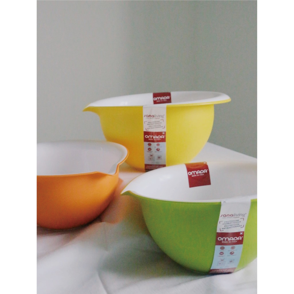 【OMADA】烘培甜點抗菌攪拌碗 綠色 3.0L(Microban抗菌技術、易於收納優化空間、攪拌碗、甜點攪拌碗)-細節圖7